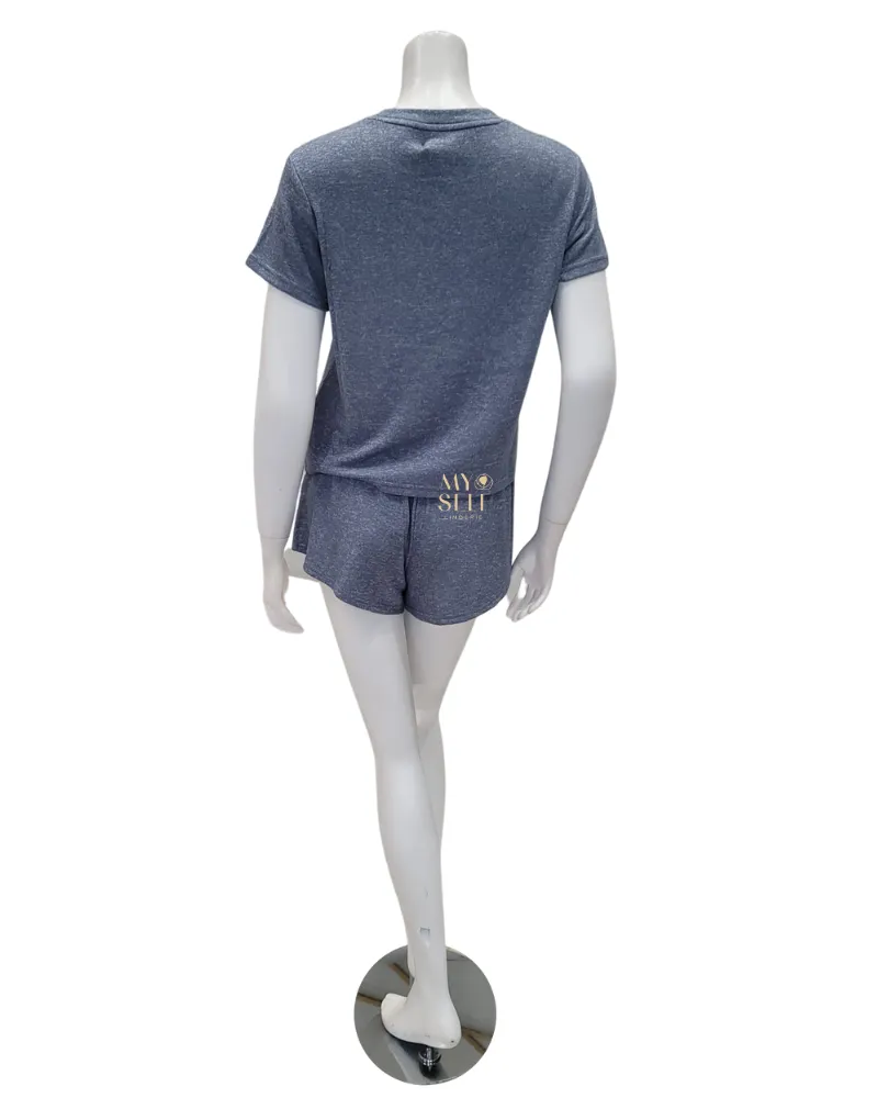 1136910 Navy Heather Aniyah Pajamas Shorts Set