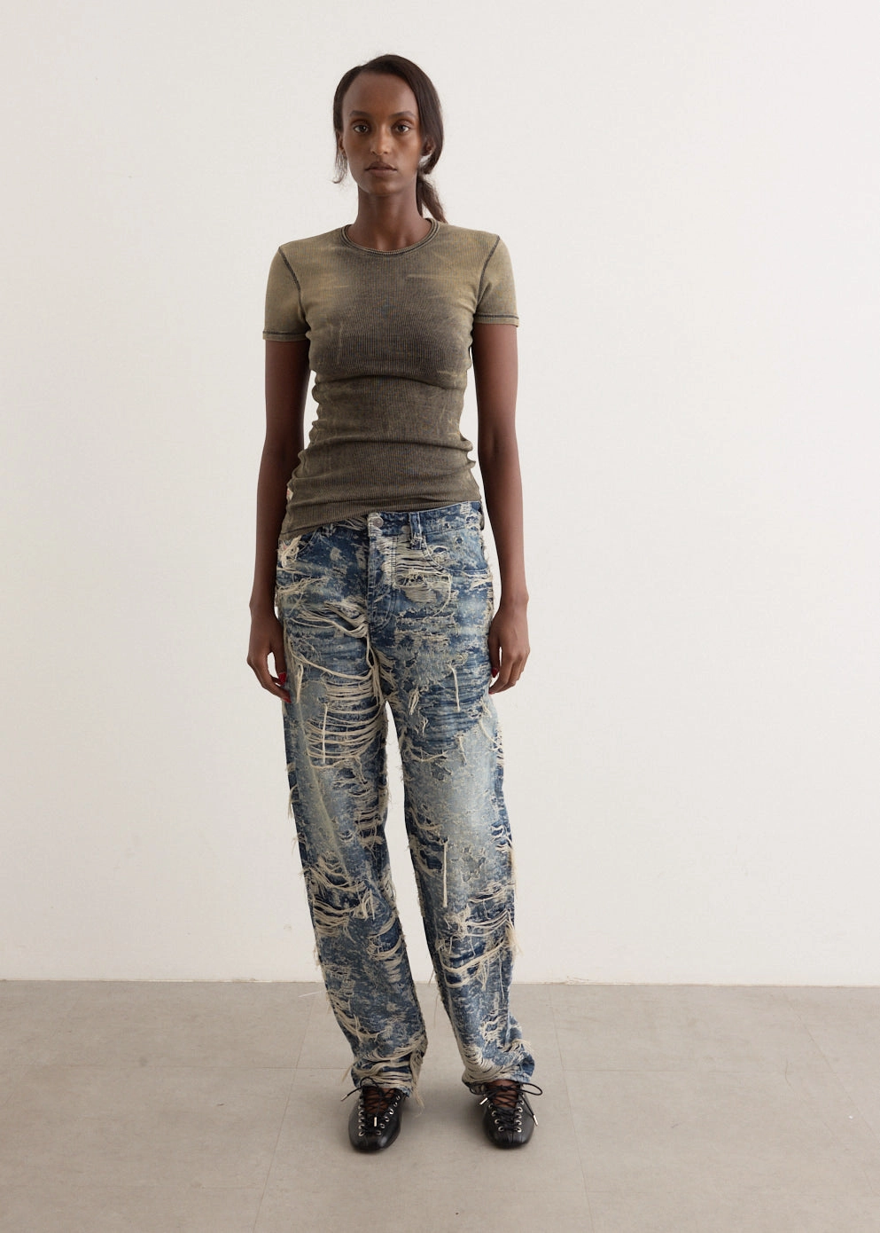 Streetwear Fan Family Style Garment Dyed Texture 1988 D-Ark Jeans Go To Piece