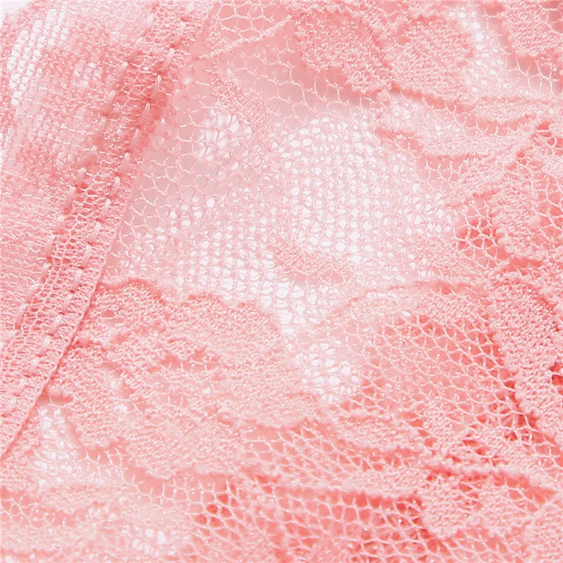2 Pack Lace G-string Thong Panties Floral Underwear Transparent Underpants Lingerie Briefs