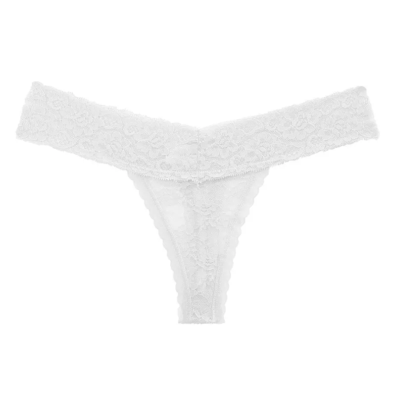 2 Pack Lace G-string Thong Panties Floral Underwear Transparent Underpants Lingerie Briefs