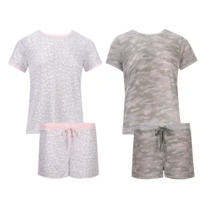 2 Pack Loungewear Hacci Shorts Set