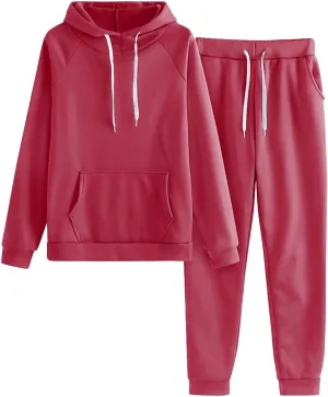 2 Piece Lounge Set Women Two Piece Lounge Set for Women Jogger Sets for Women 2 Piece Comfy Sets for Women Sweatsuits Women 2 Piece Outfit Velour Sweatsuits for Women A-red