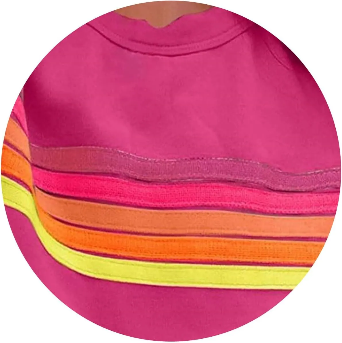 2 Piece Sets for Women Summer Rainbow Striped Lounge Sets Casual Short Sleeve Tops Matching Runner Shorts Outfits