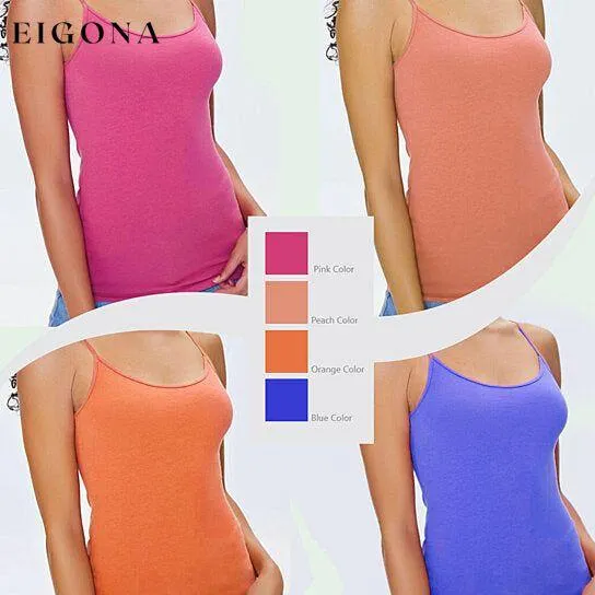 3-Pack: Mystery Deal: Women's Stretchy Camisole Spaghetti Strap Tank Top