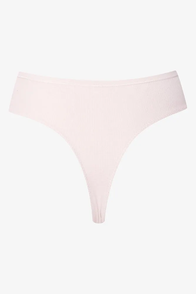 3 Pack Thongs Pink, Natural And Dark Grey