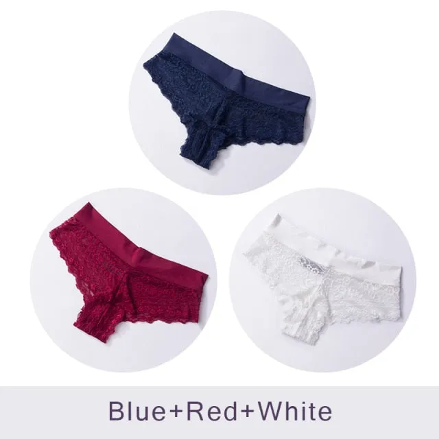 3 Pack Ultra Soft Lace Panties Thongs G Strings Seamless Underwear  Panty Briefs