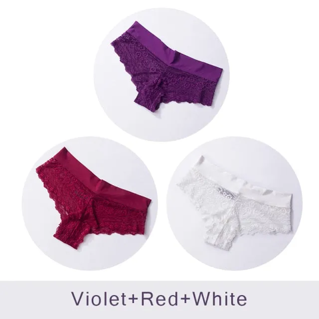 3 Pack Ultra Soft Lace Panties Thongs G Strings Seamless Underwear  Panty Briefs
