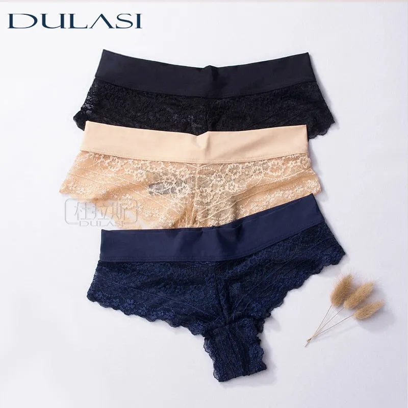 3 Pack Ultra Soft Lace Panties Thongs G Strings Seamless Underwear  Panty Briefs