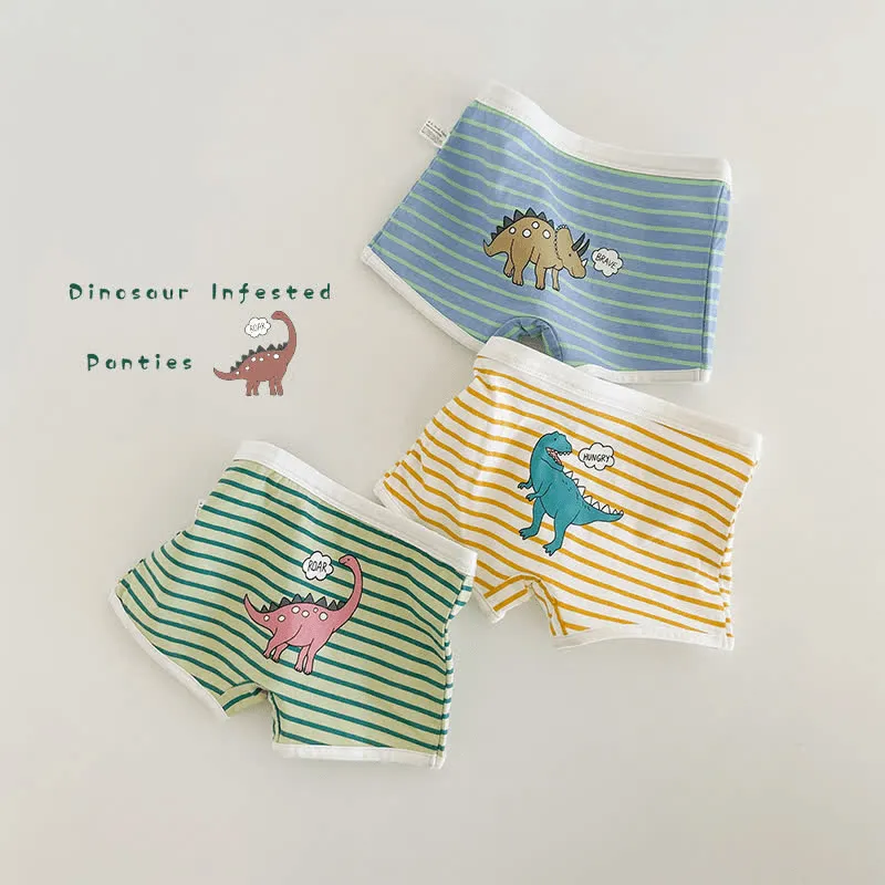 3 Pcs Toddler Boy Dinosaur Panties