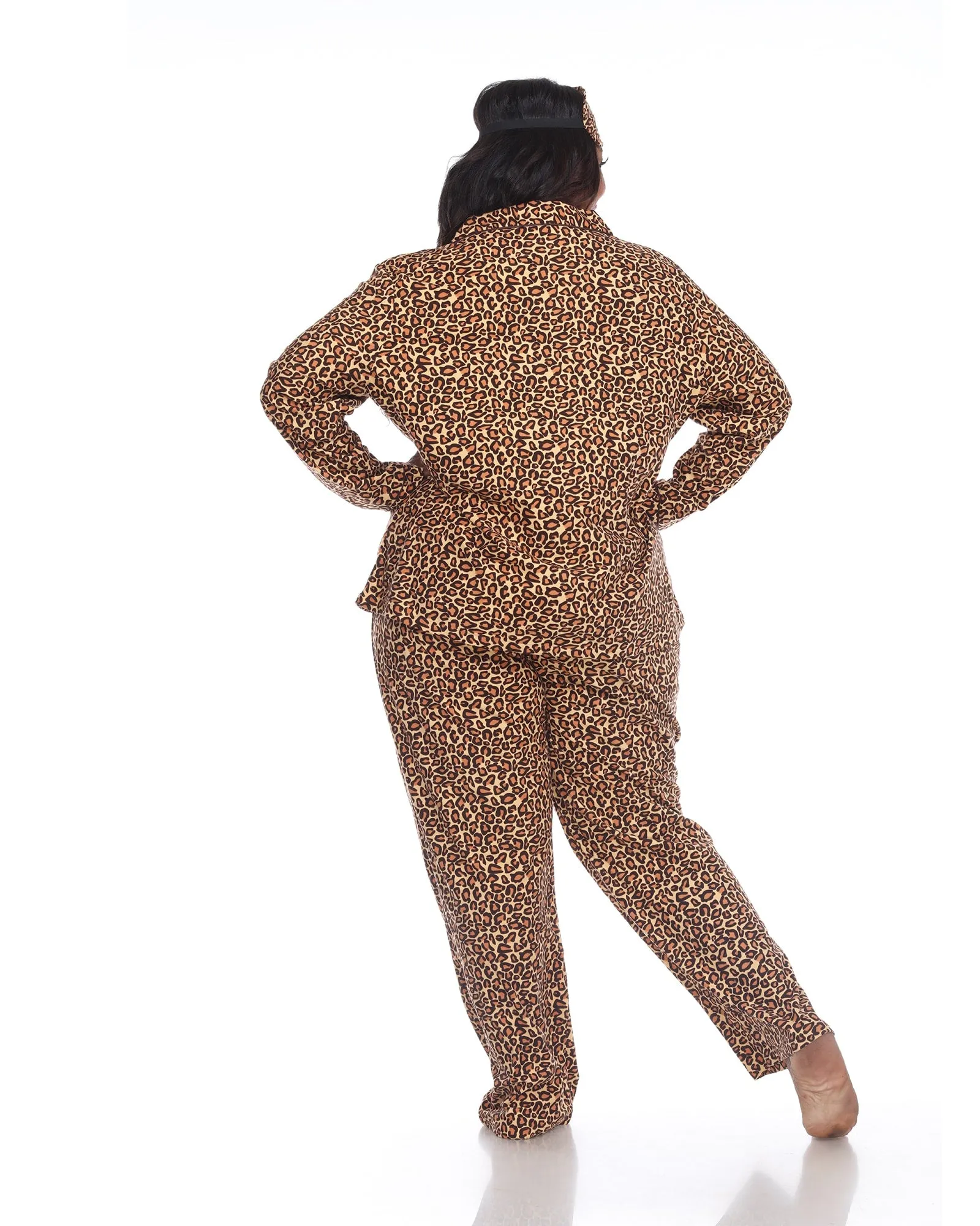 3 Piece Pajama Set | Brown Cheetah