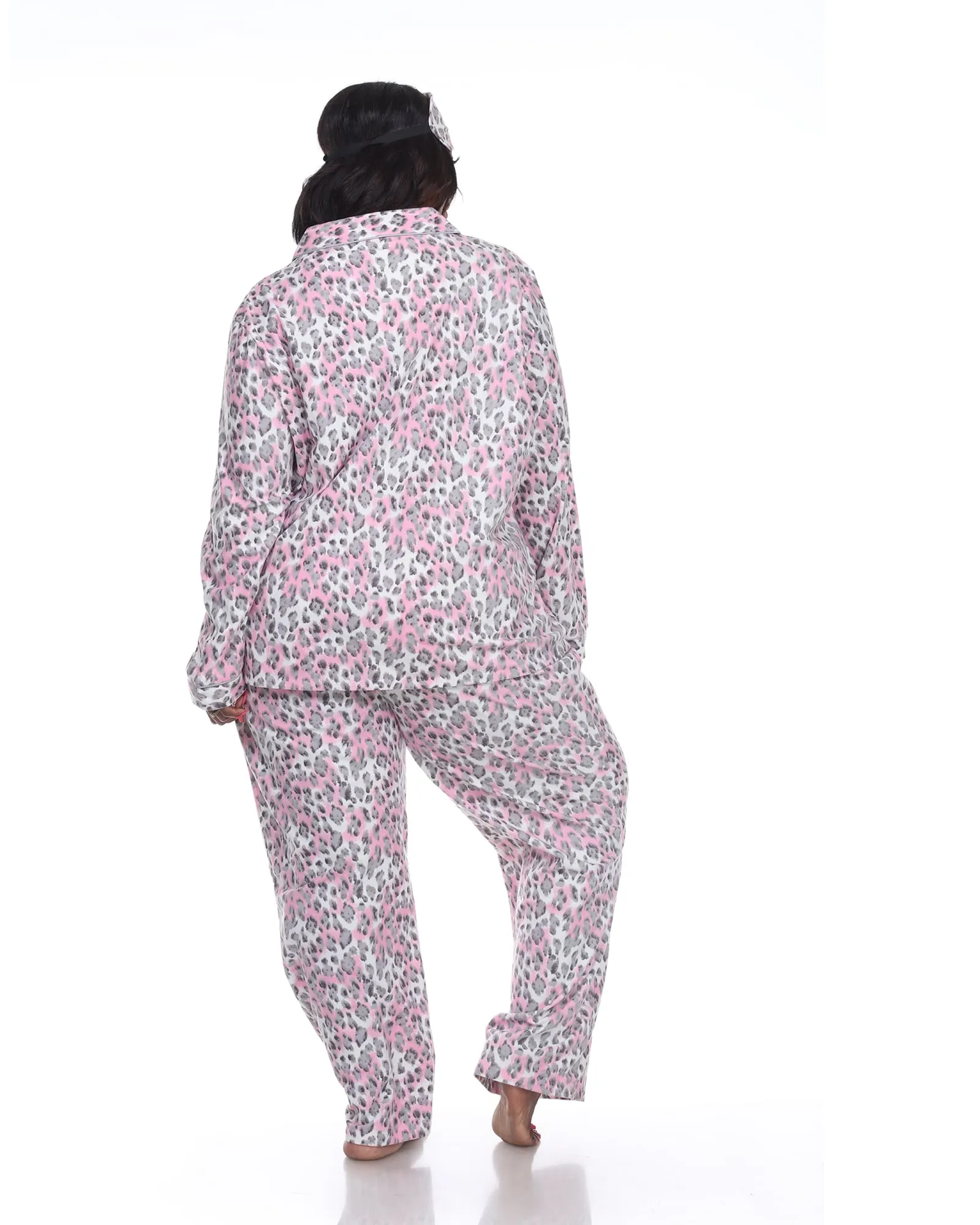 3 Piece Pajama Set | Grey Cheetah