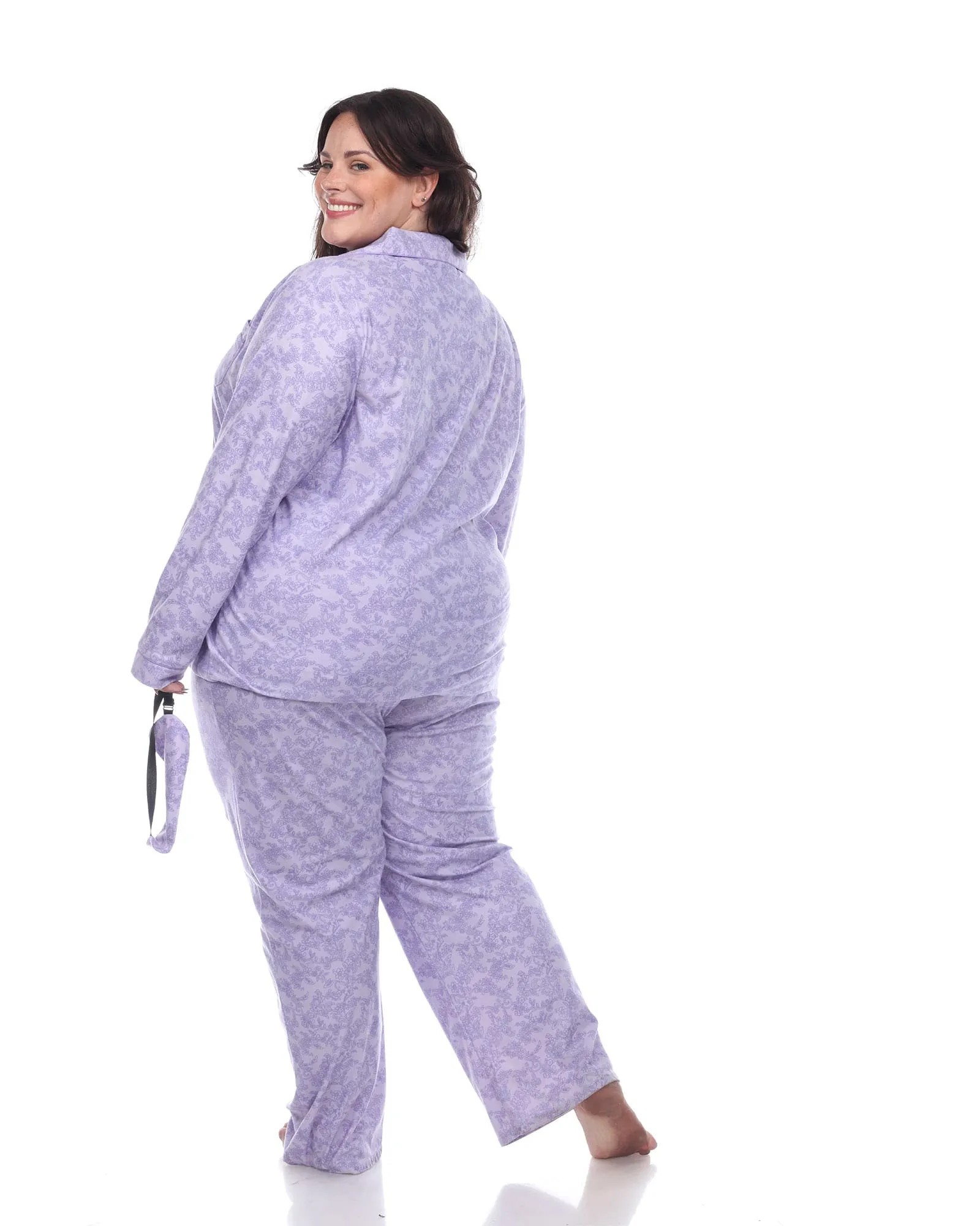 3 Piece Pajama Set | Purple Paisley