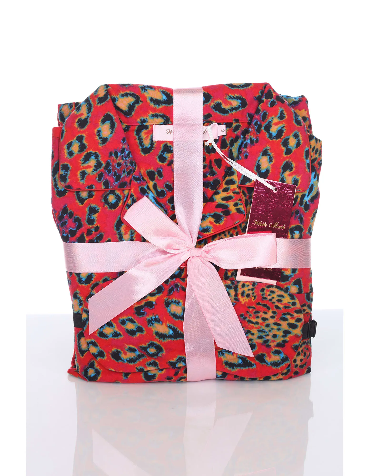 3 Piece Pajama Set | Red Leopard