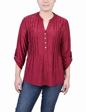 3/4 Roll Tab Pullover Top WaterResistantCoating NonRestrictive Cut