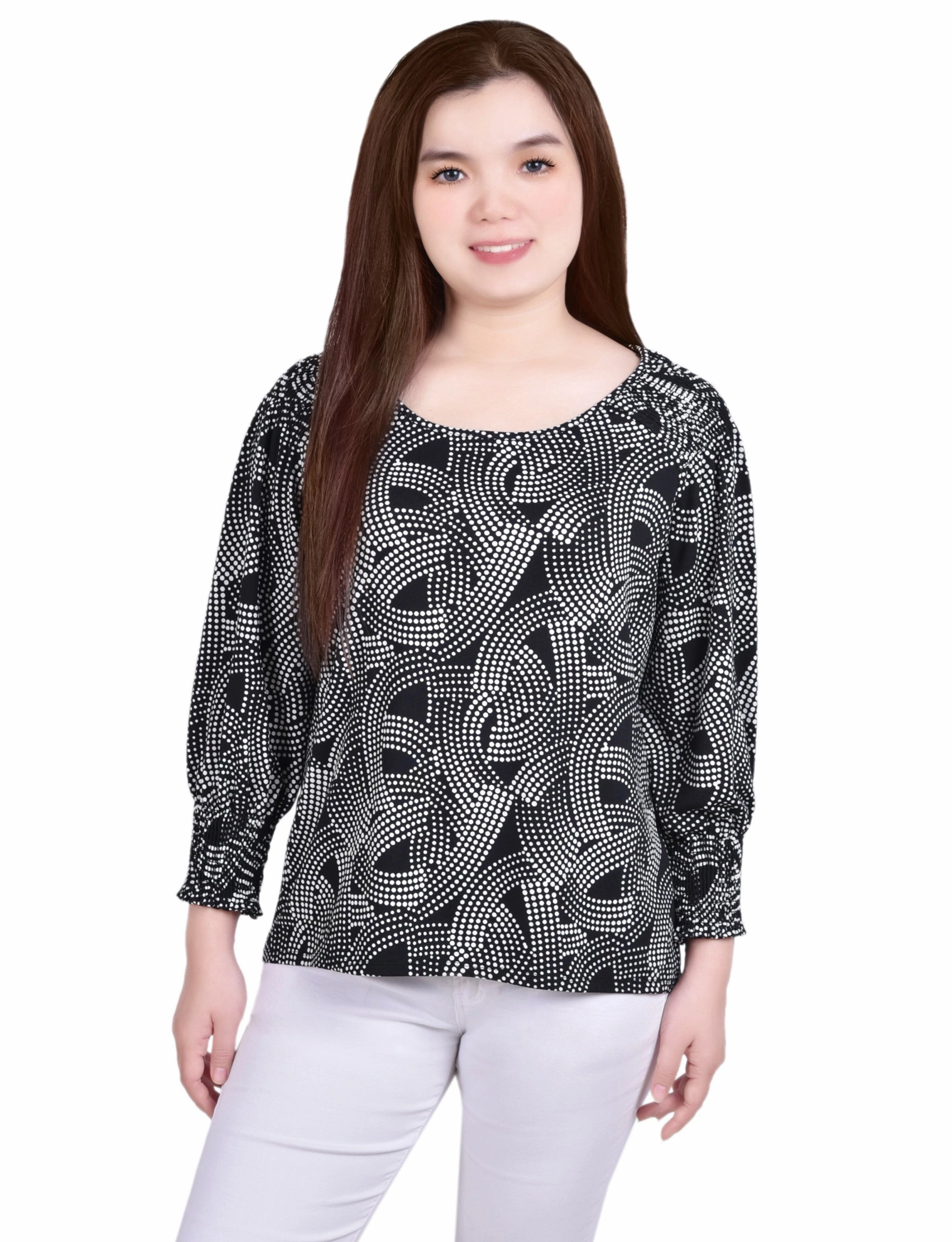 3/4 Smocked Detail Top FadeResistant Dye
