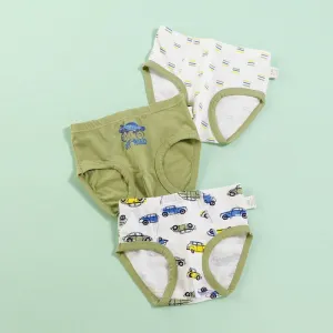 3pcs/lot Kids Boys Cartoon Printed Briefs/Cotton Boxers