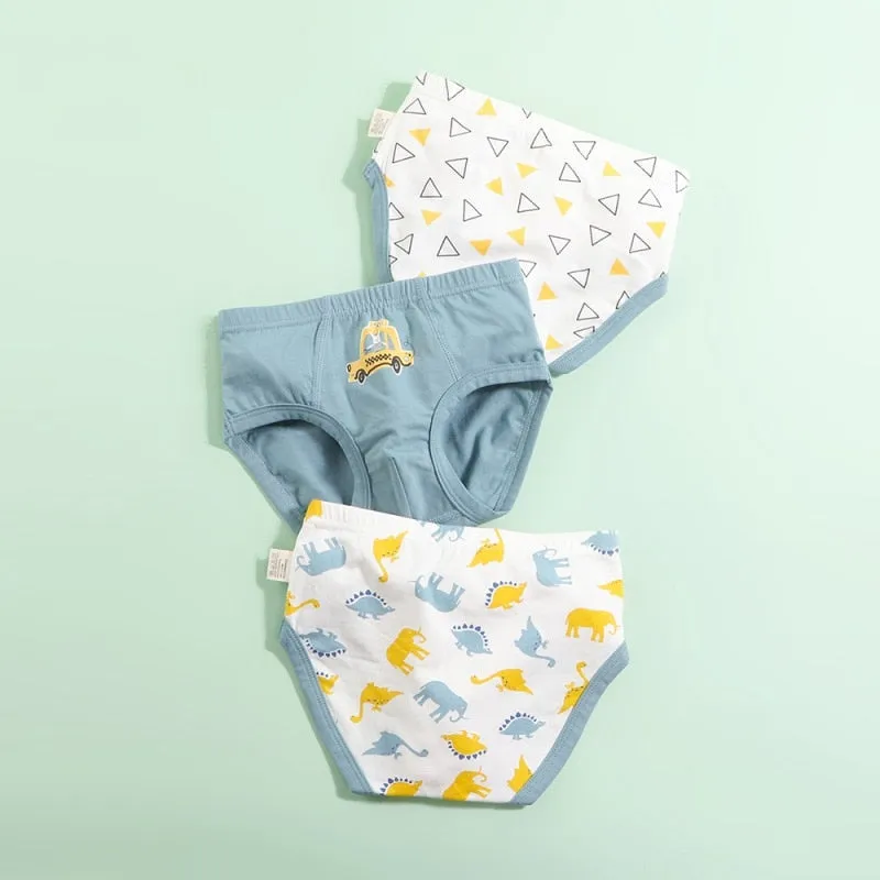 3pcs/lot Kids Boys Cartoon Printed Briefs/Cotton Boxers
