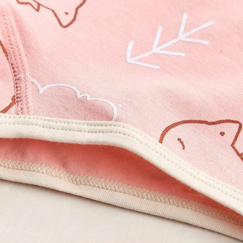 4PCS Little Girls Cotton Breathable Cartoon Briefs