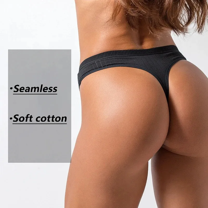 5-Pack Bow-knot Cotton Low Waist Thong Sets