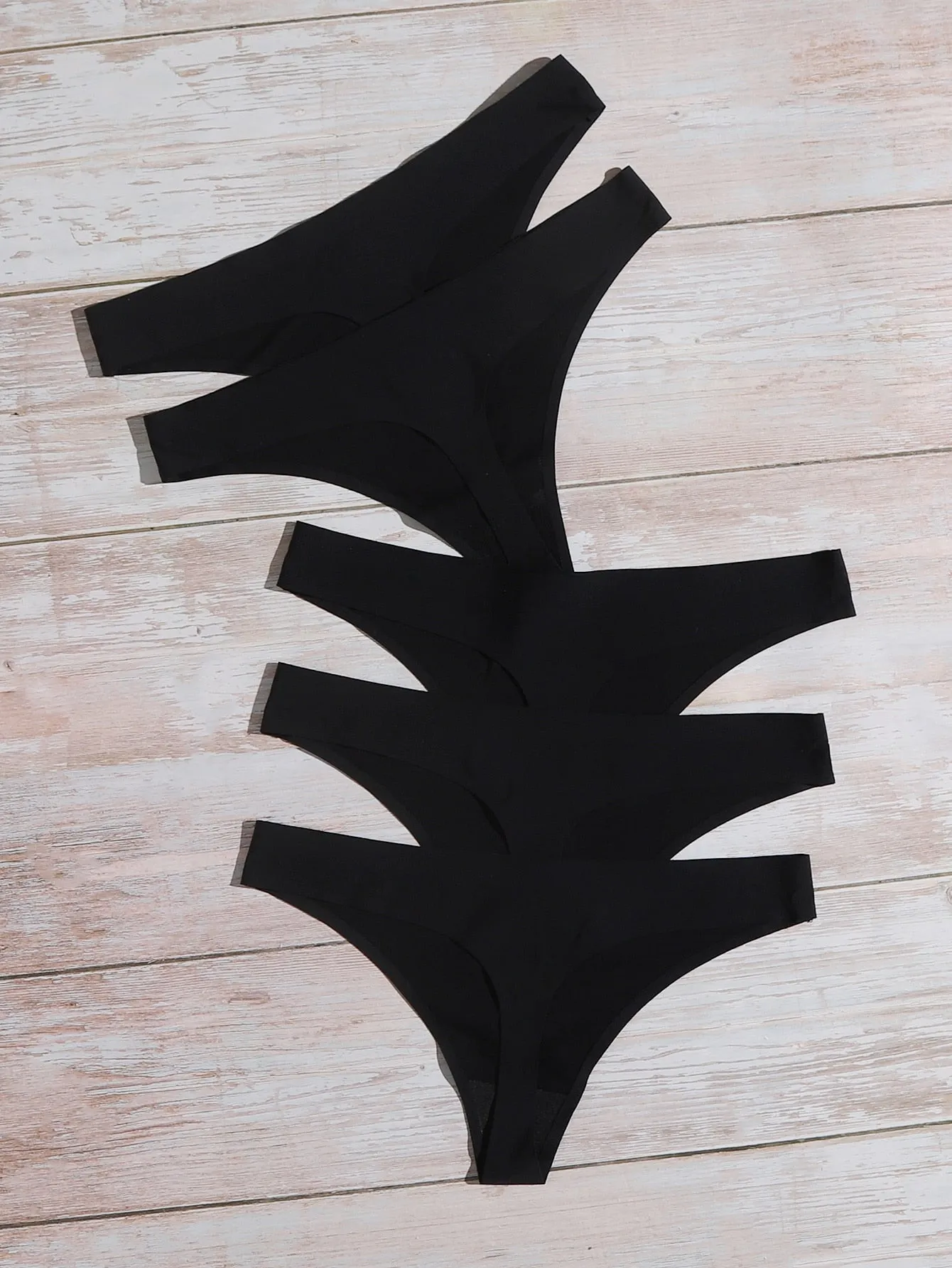 5pack No Show Thong Set