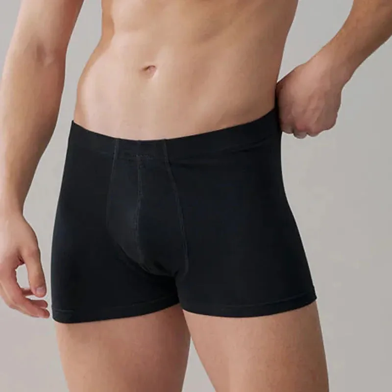 6-Piece Men's Cotton Boxer Briefs Set in Classic Black and White