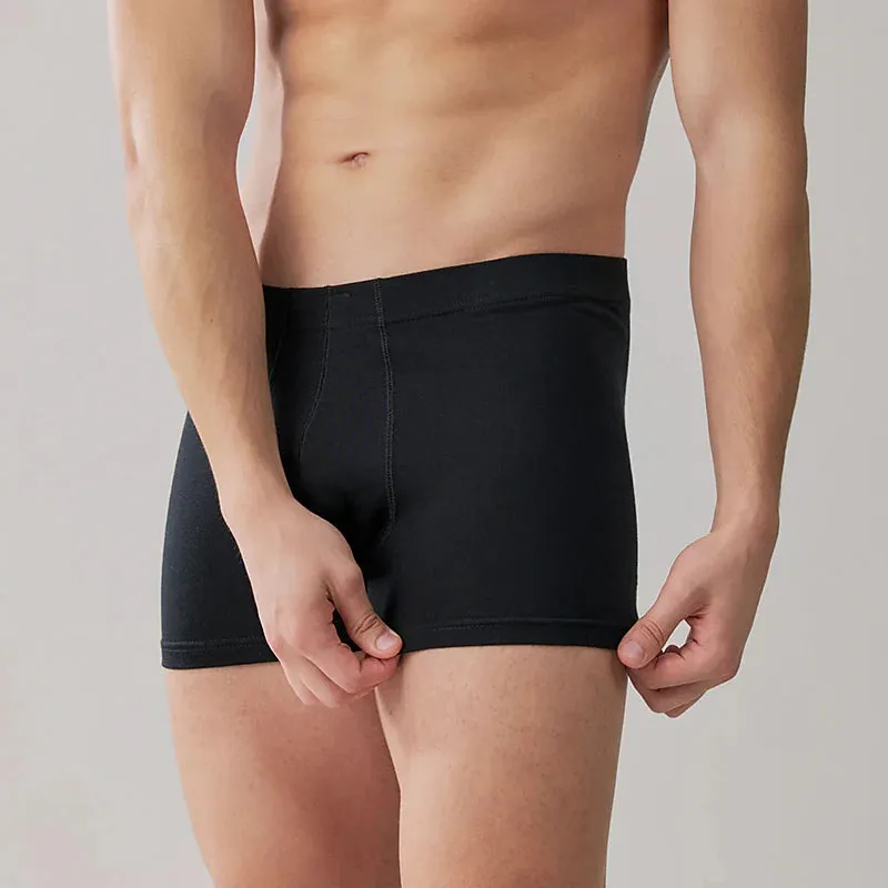 6-Piece Men's Cotton Boxer Briefs Set in Classic Black and White
