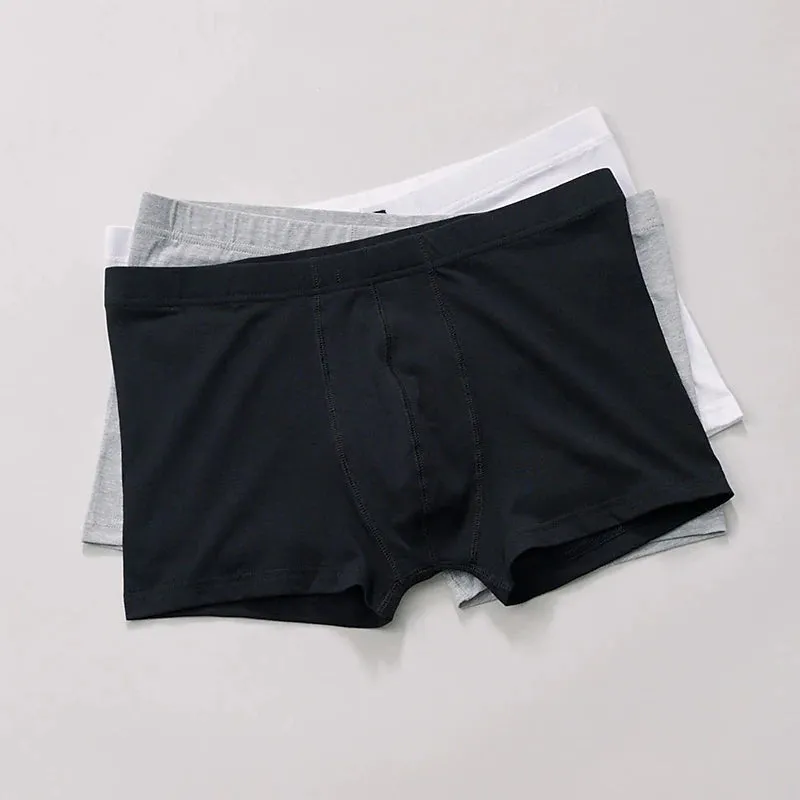 6-Piece Men's Cotton Boxer Briefs Set in Classic Black and White