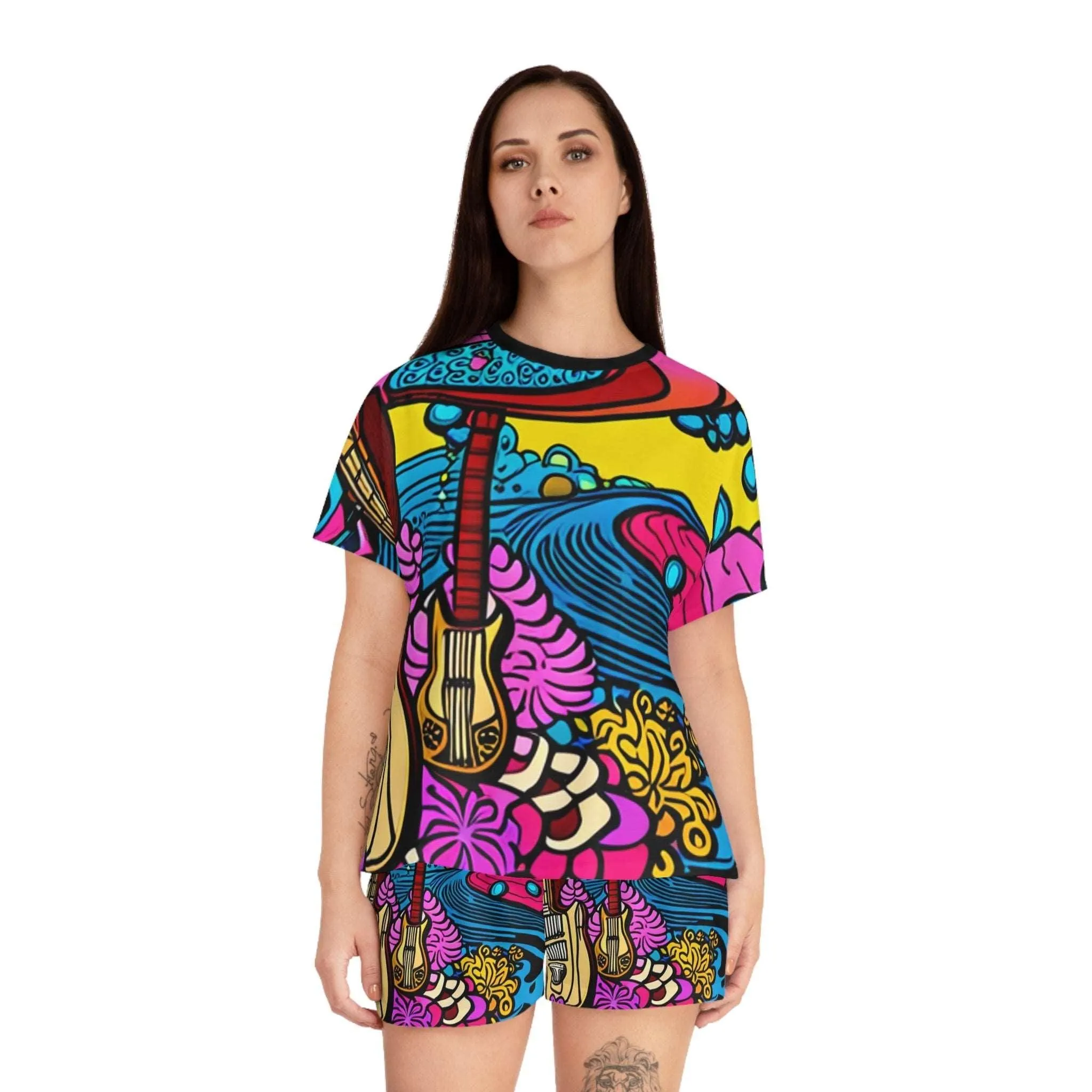 60s Psychedelia Women's Short Pajama Set