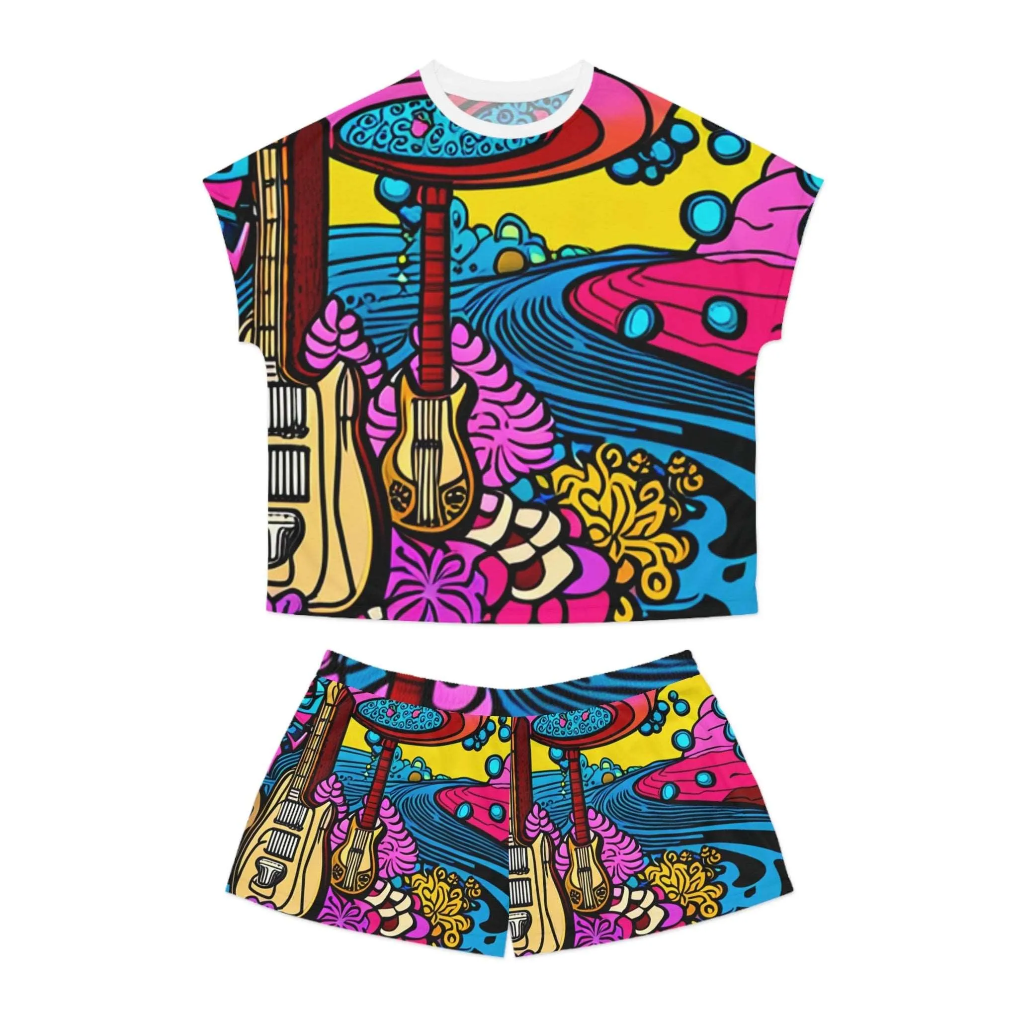 60s Psychedelia Women's Short Pajama Set