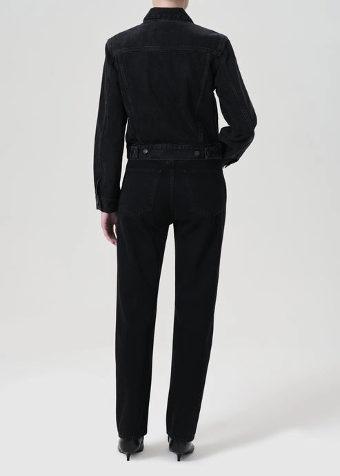 90's Pinched Waist High Rise Straight in Crushed Minimalist Styling