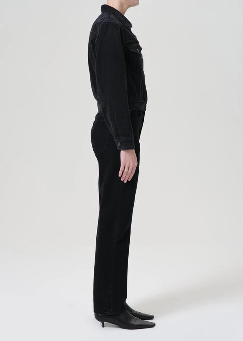 Daywear Option 90's Pinched Waist High Rise Straight in Crushed