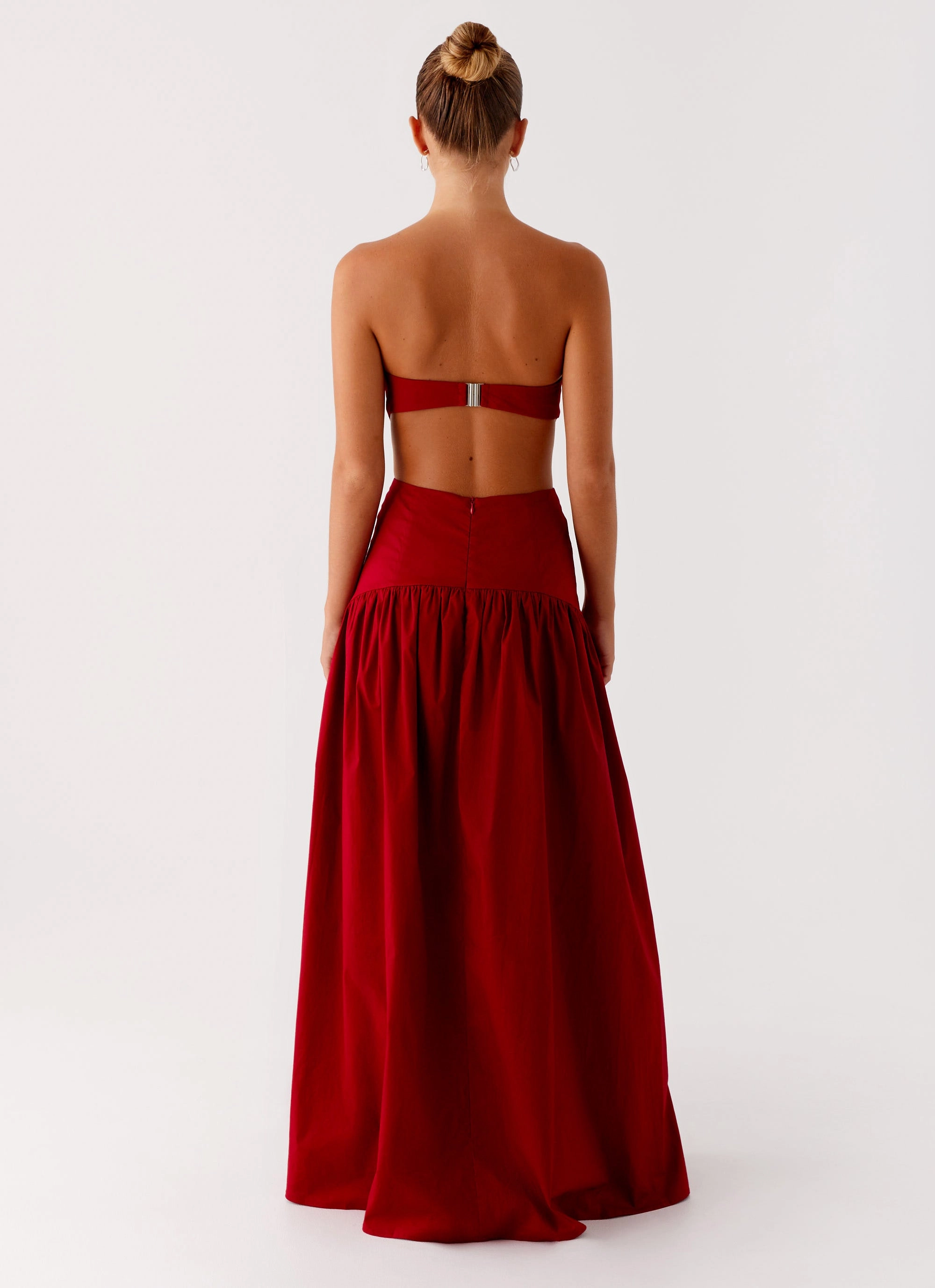 Aamari Maxi Dress - Red Calm Drape
