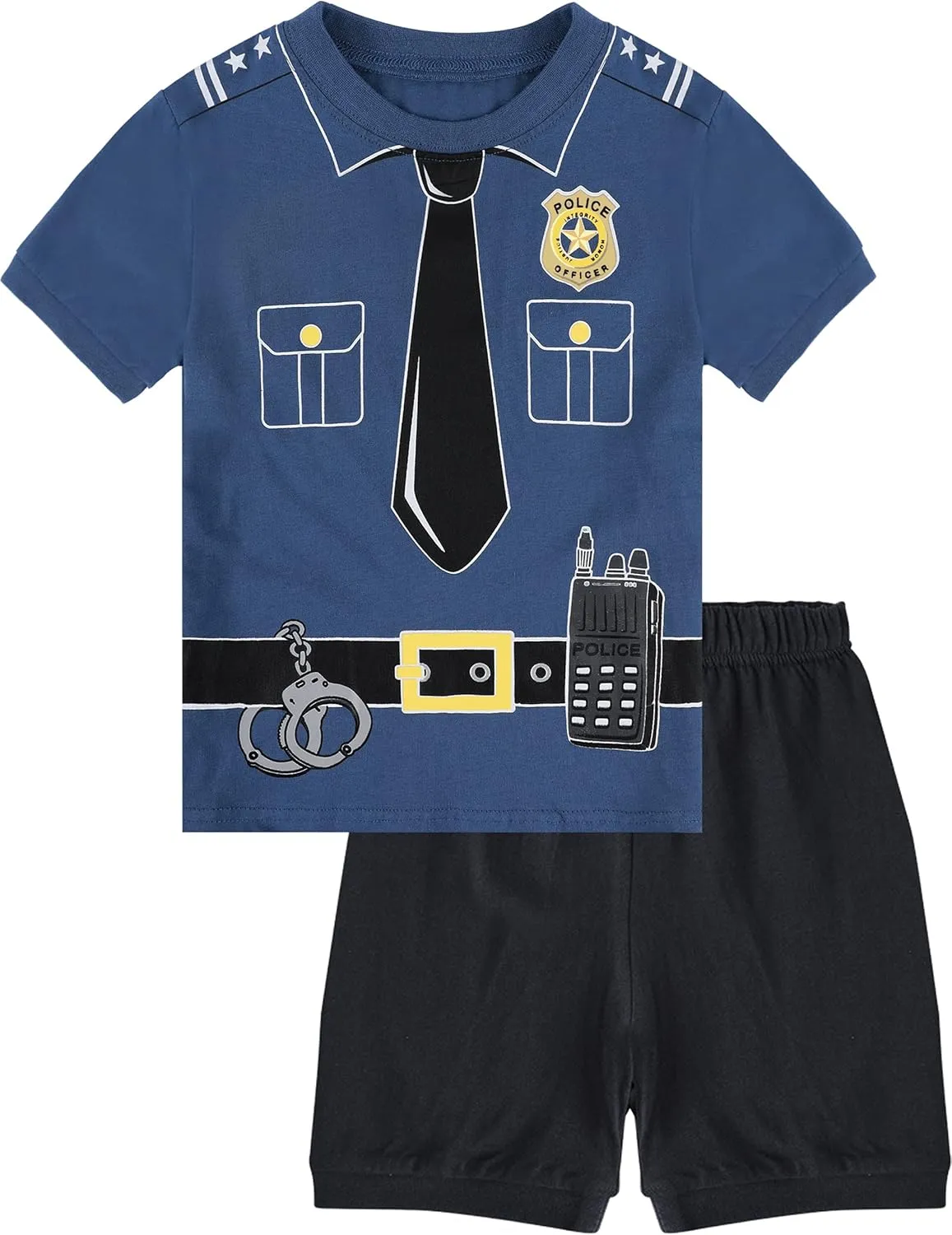 A&J DESIGN Cotton Printed Pjs for 2-14 Years Kids, 2-Piece Pajamas Set
