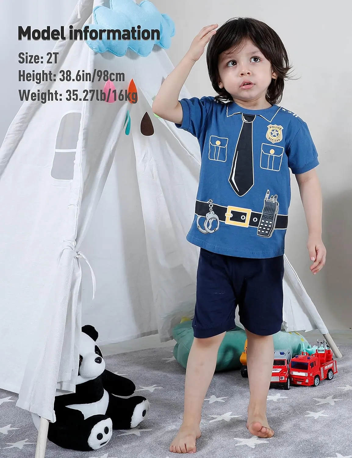 A&J DESIGN Cotton Printed Pjs for 2-14 Years Kids, 2-Piece Pajamas Set