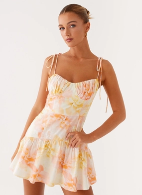 Abby Mini Dress - Floral Print Office Mood