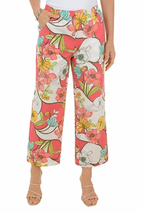 Stylish Comfort Bold Floral Resort Crop Pant