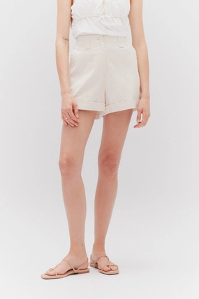 SeamlessConstruction easy-care item MARJORIE TWILL MID-RISE SHORTS