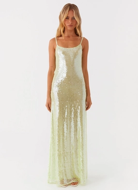 Higher Level Sequin Maxi Dress - Mint Casual Pick