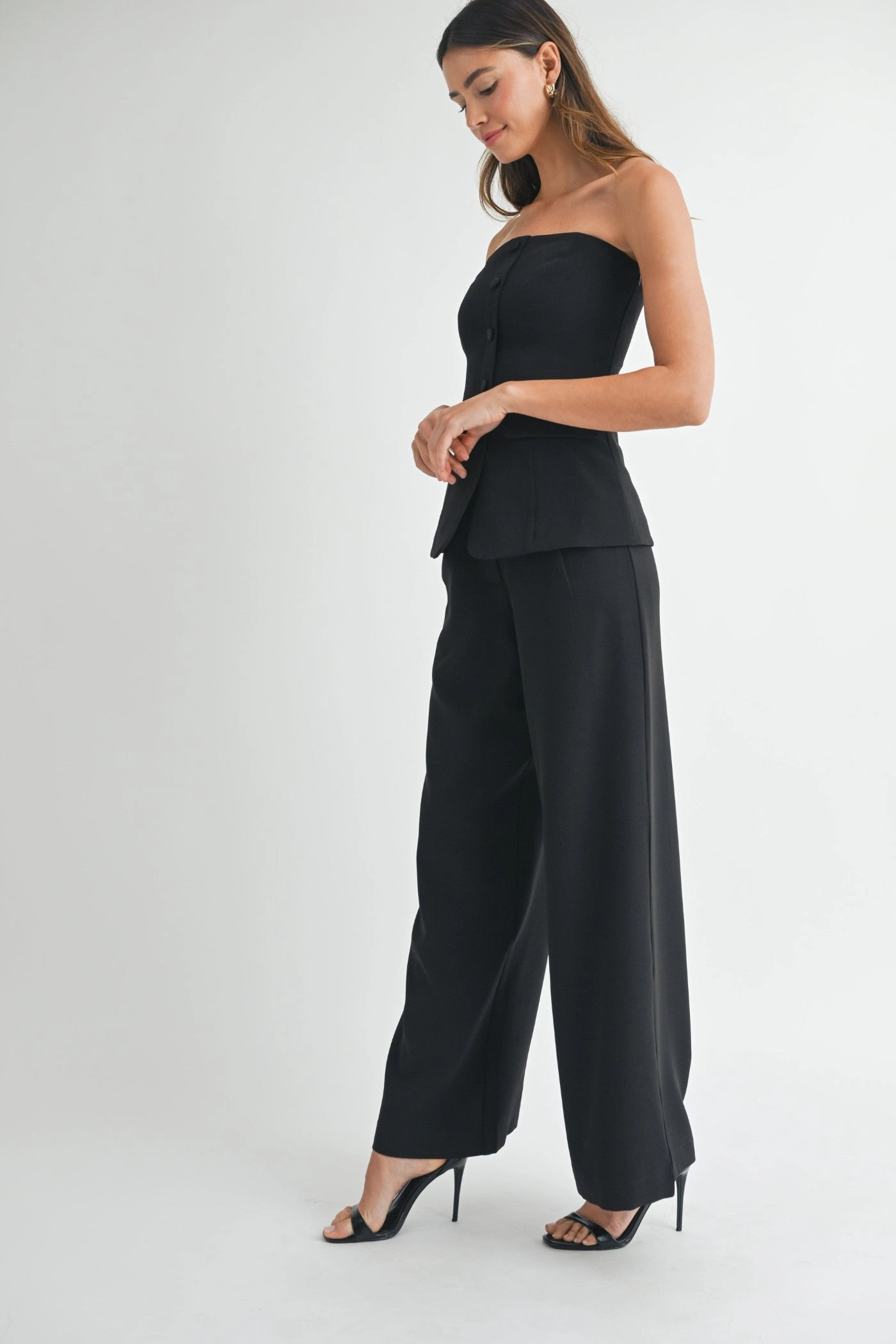 FRAN CREPE TAILORED TROUSERS All-Day Wear Durable Seam Construction