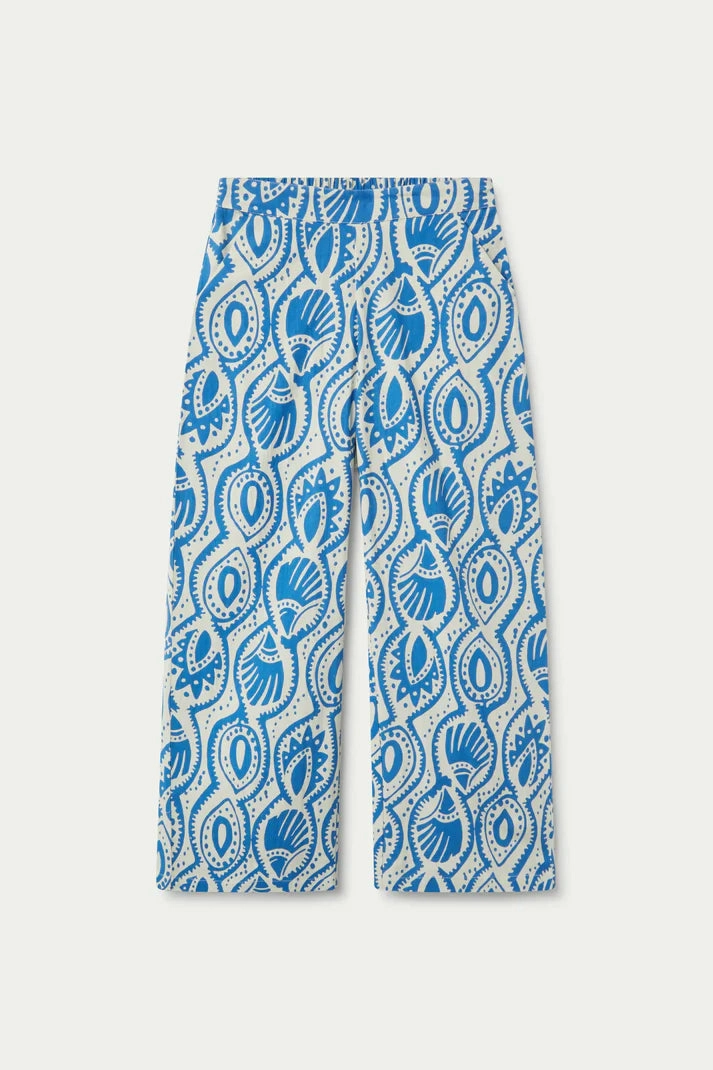 Cozy Fit Aquaria Print Pant in Blue