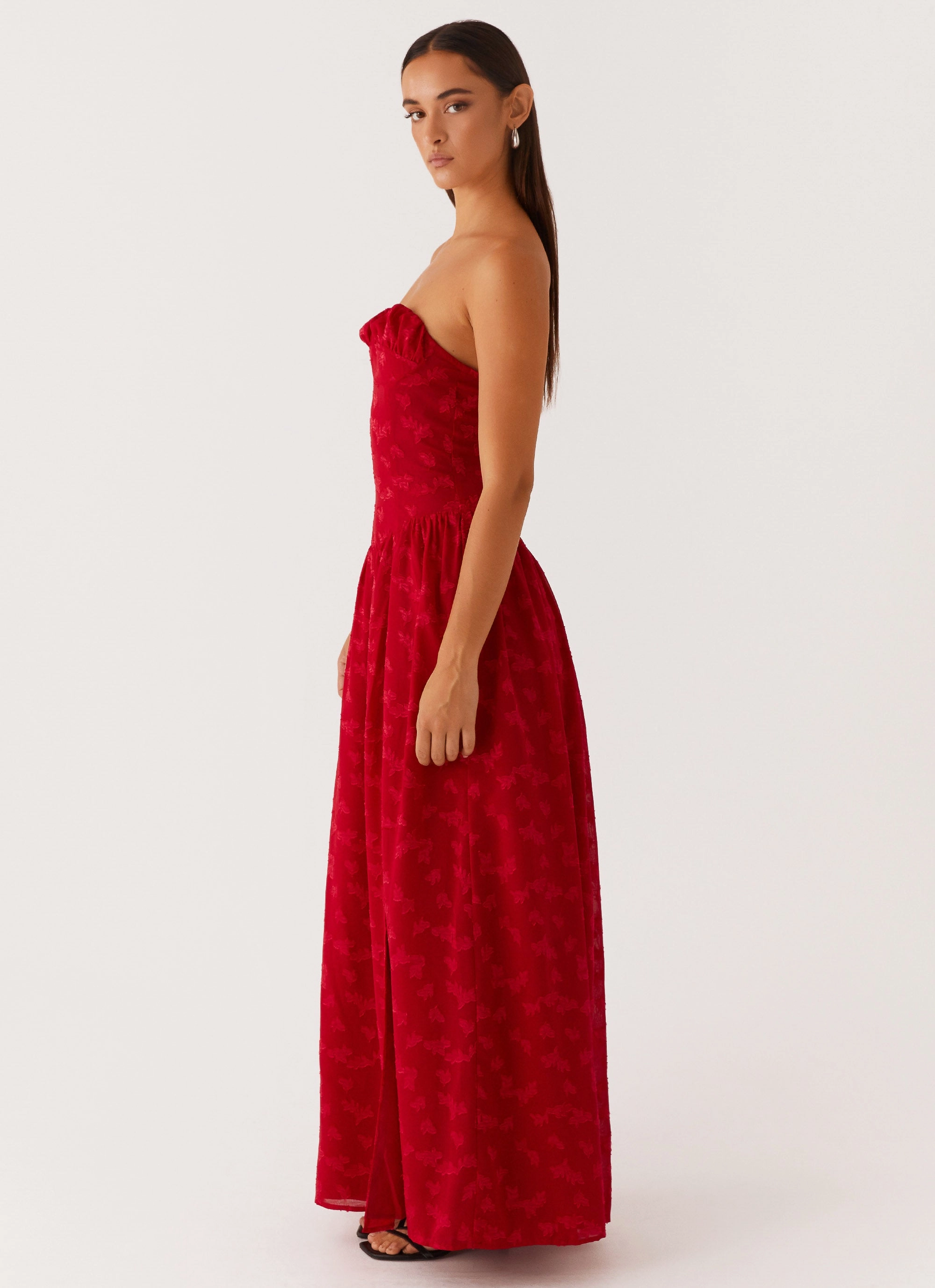 Adira Maxi Dress - Red Relaxed and Elegant