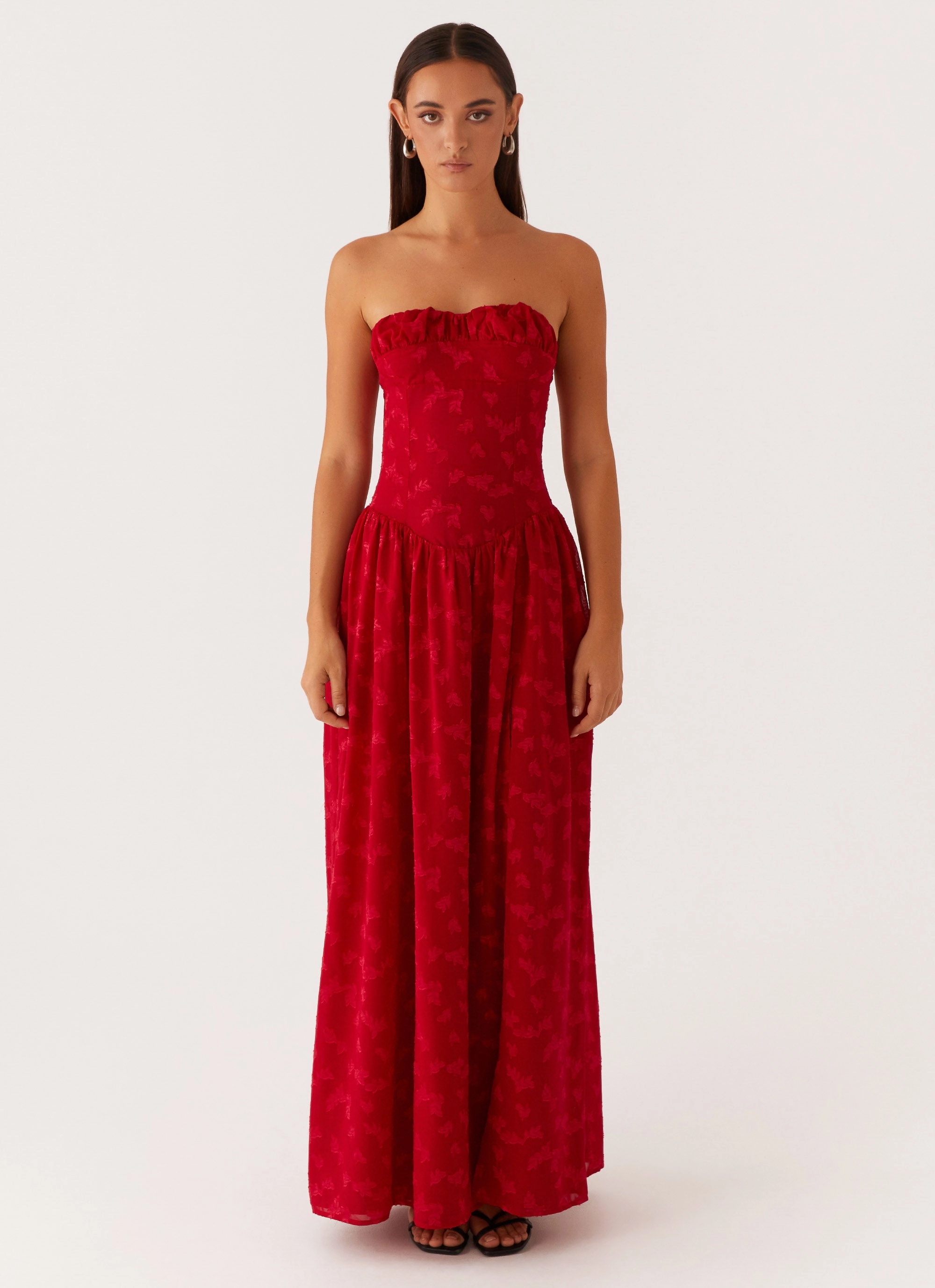 Elegant knee-length dress Adira Maxi Dress - Red