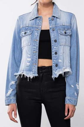 Anti Fade Technology Hidden Ventilation Zones Hidden Frayed Bottom Jacket