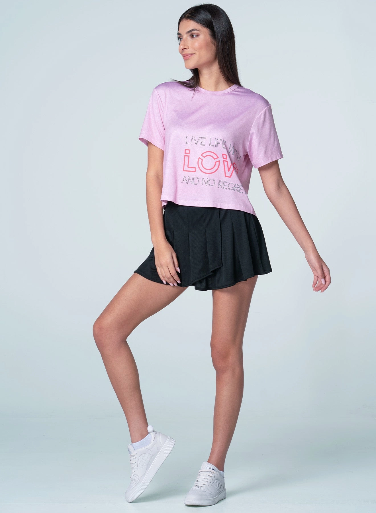 Live Life With Love Short Sleeve MidweightKnit StretchFabric