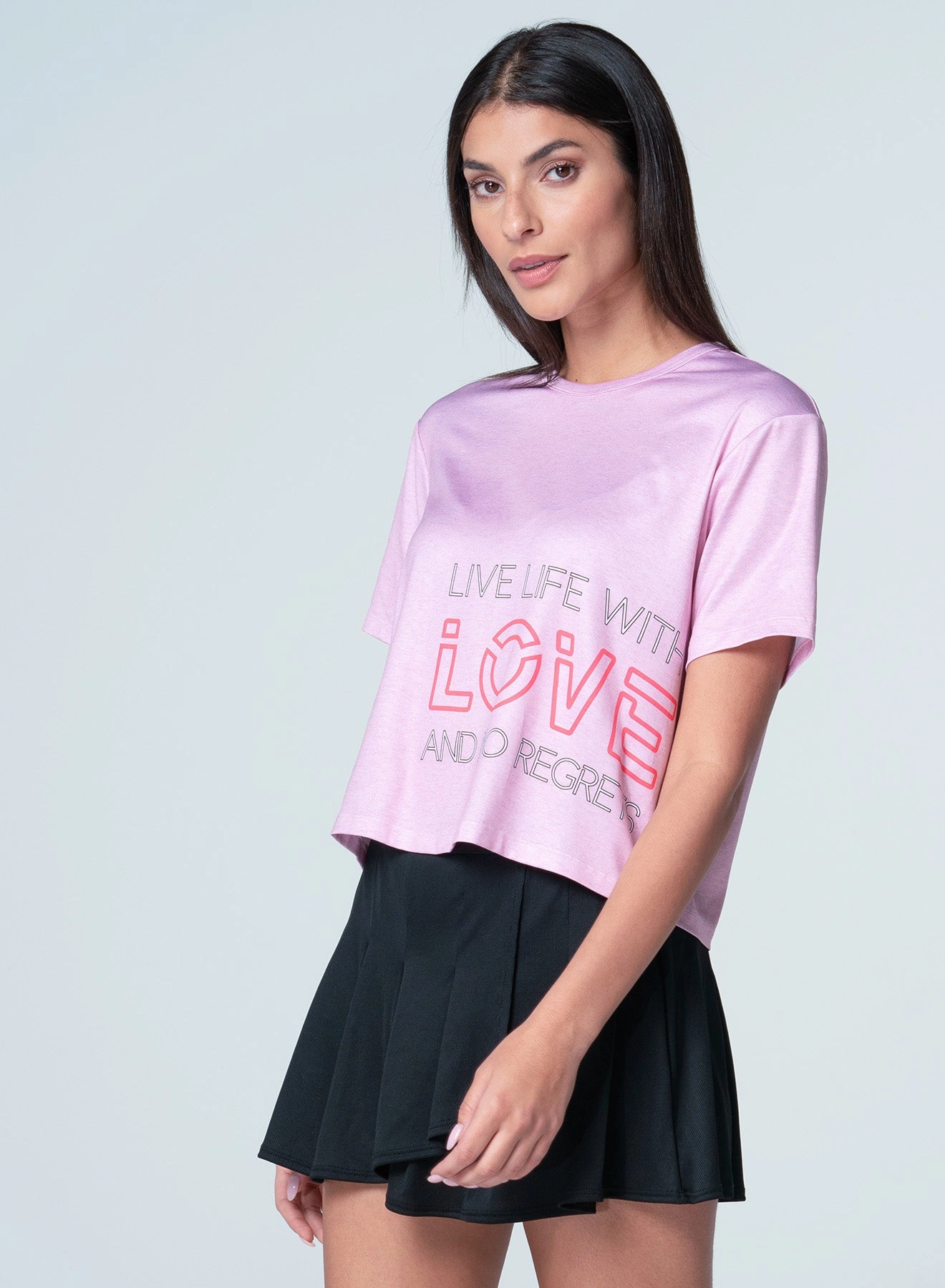 Easy Wear Casual Long Sleeve Live Life With Love Short Sleeve