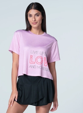 Live Life With Love Short Sleeve DoubleStitching HiddenVentilationPockets