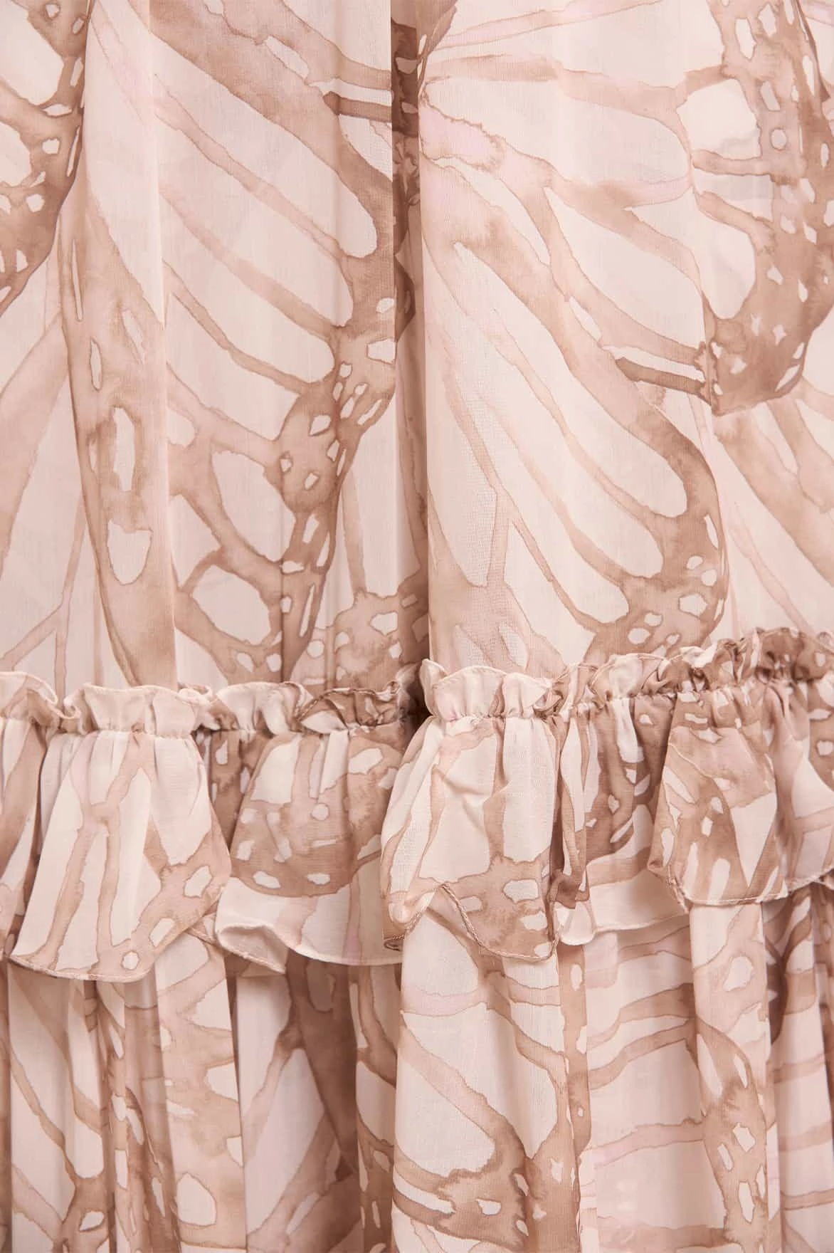 Flutter Chiffon Long Sleeve Ballerina Dress Relaxed Mood