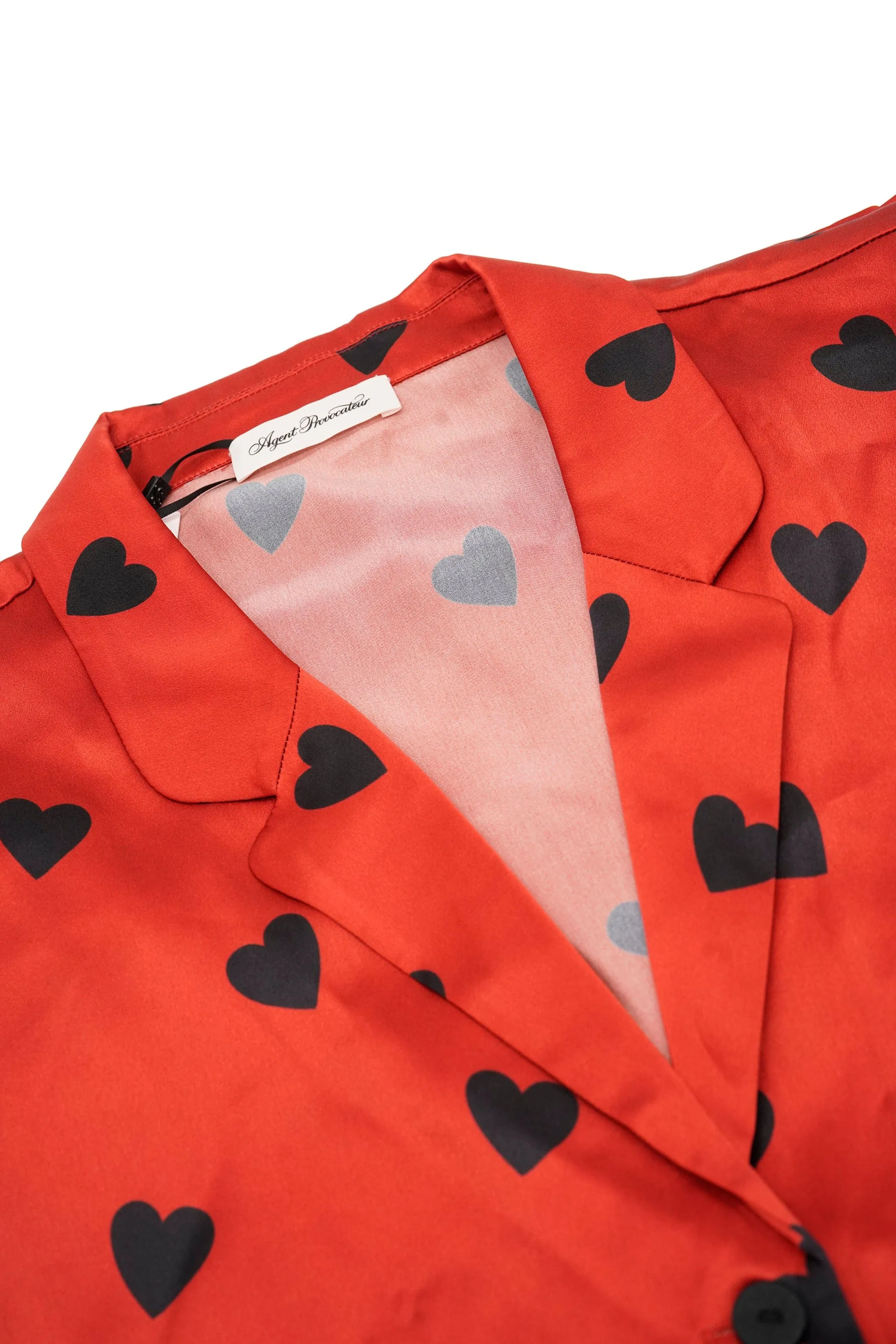 Agent Provocateur Hart Pajamas top black and red size 8  ASL6106