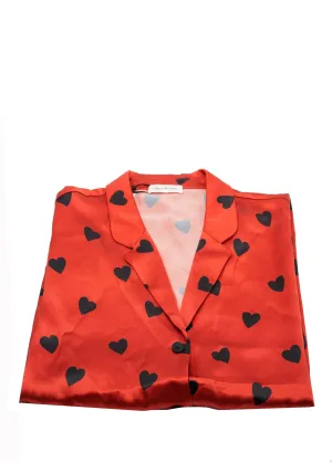 Agent Provocateur Hart Pajamas top black and red size 8  ASL6106
