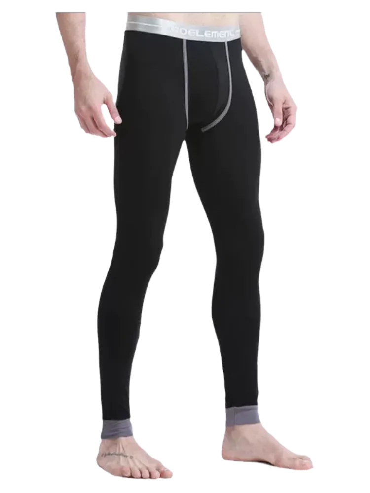 Aidase Mens Long Johns Underwear Solid Color Male Leggings Hombre Sexy Thermal Underpants Cotton Elasticity Tight Thermal Underwear